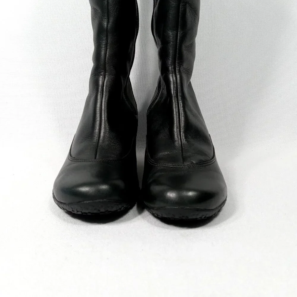 MERRELL Larkspur Black Leather Knee High Winter Boot Womens Size 8